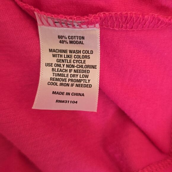 Crown & Ivy Smocked Split Neck Top Pink - Picture 6 of 8